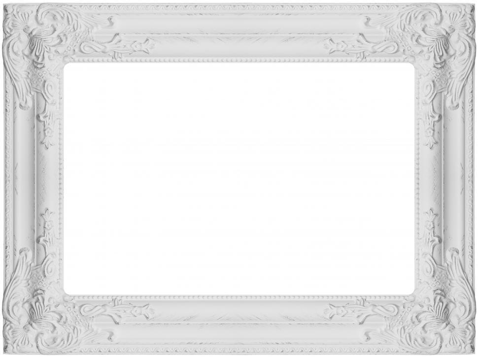 blank white picture frame