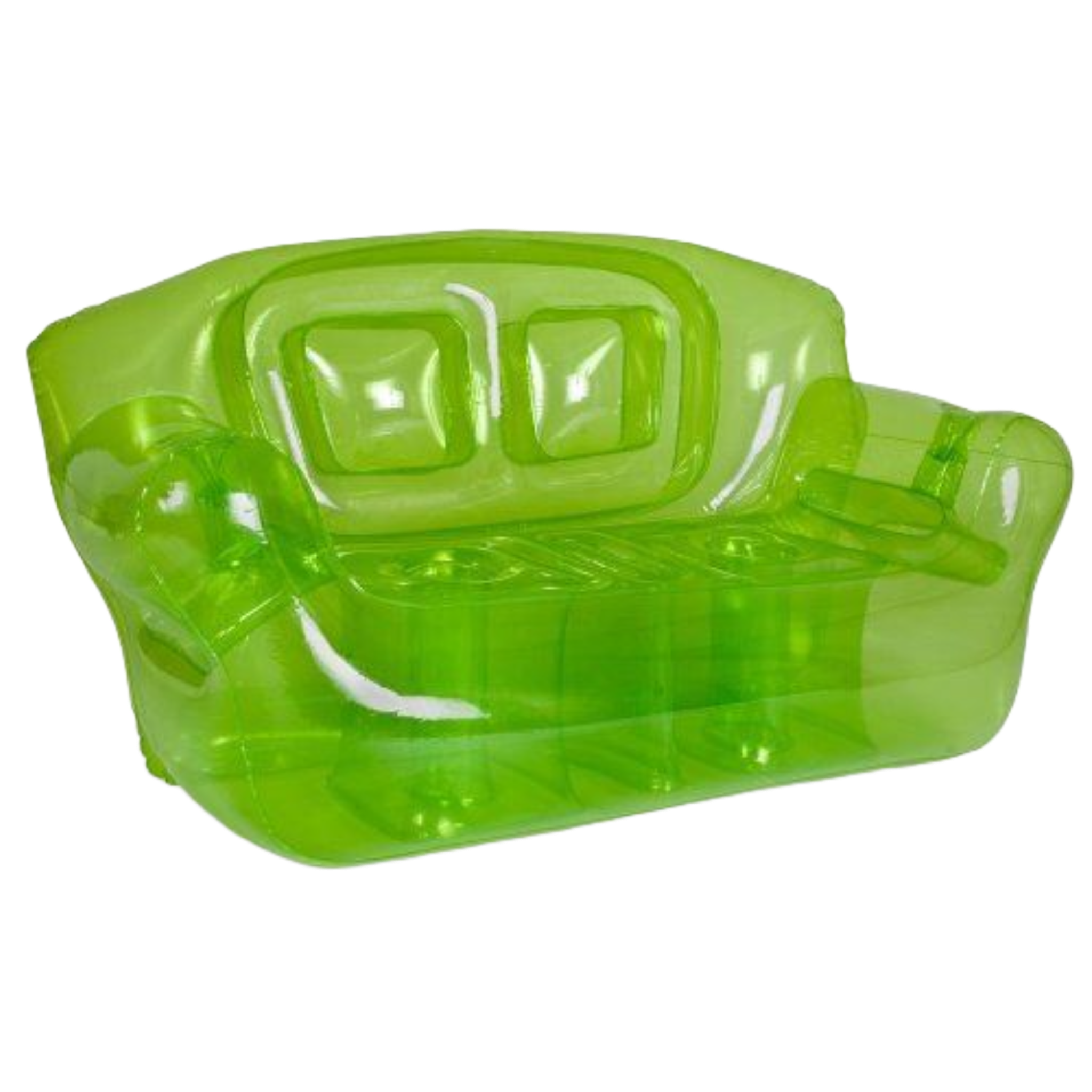 green inflatble couch