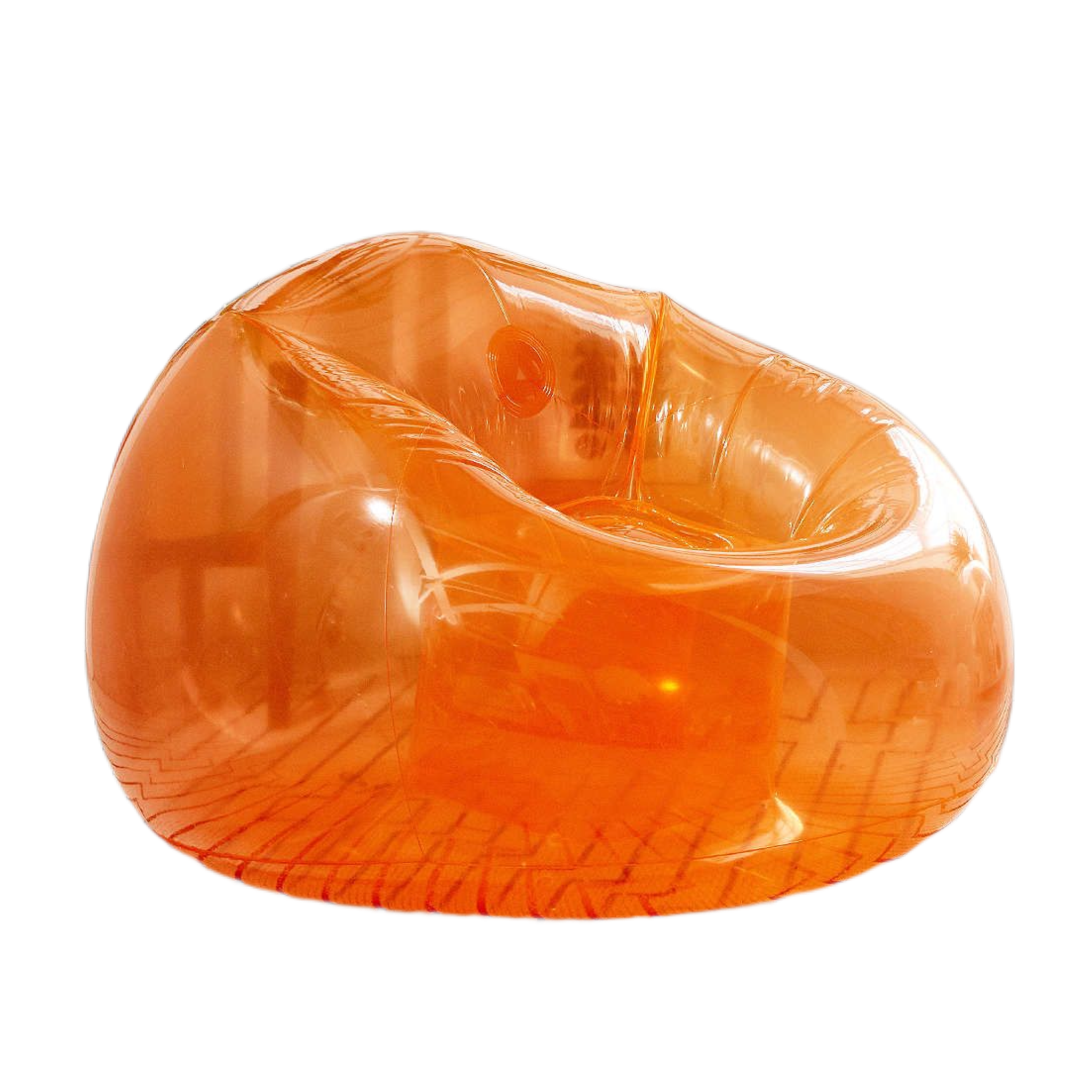 orange inflateable chair