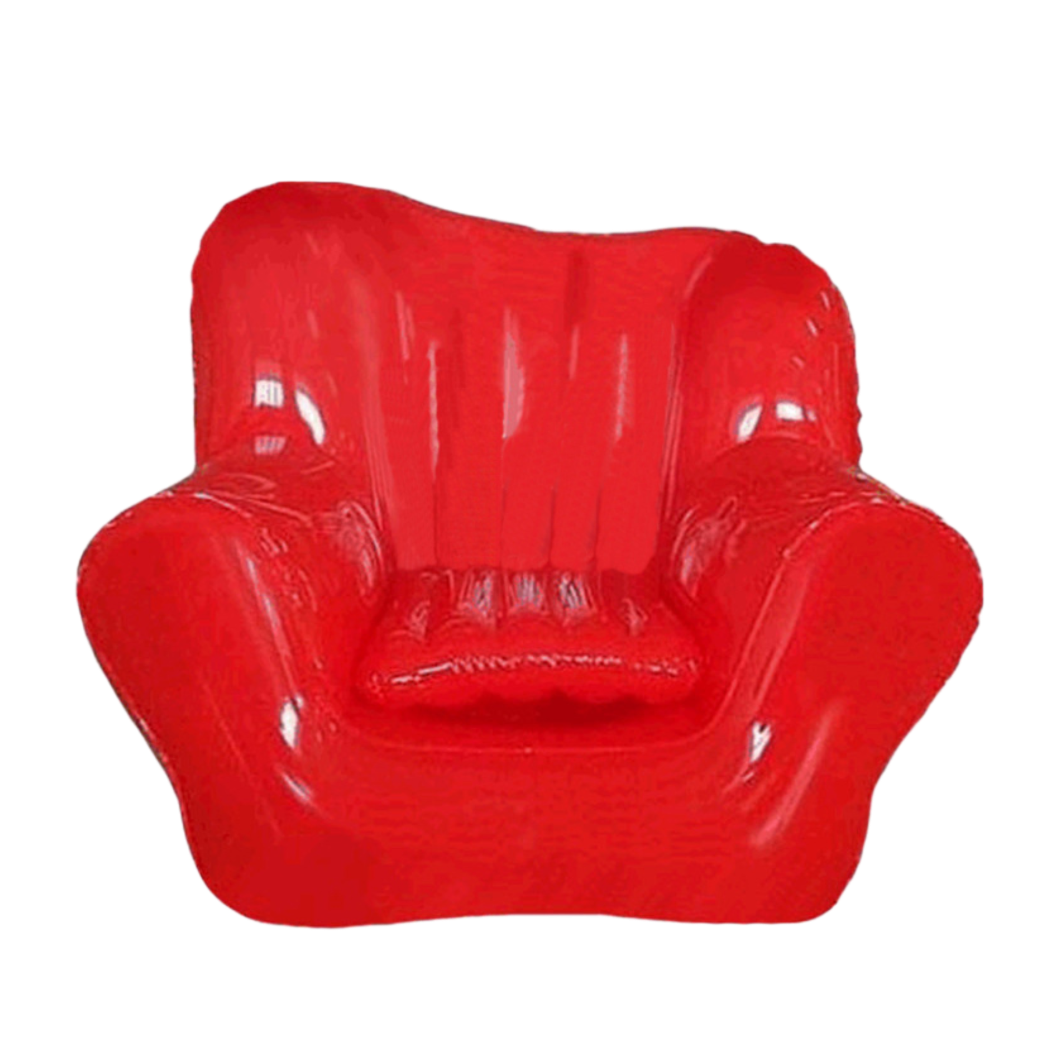 red inflatble chair